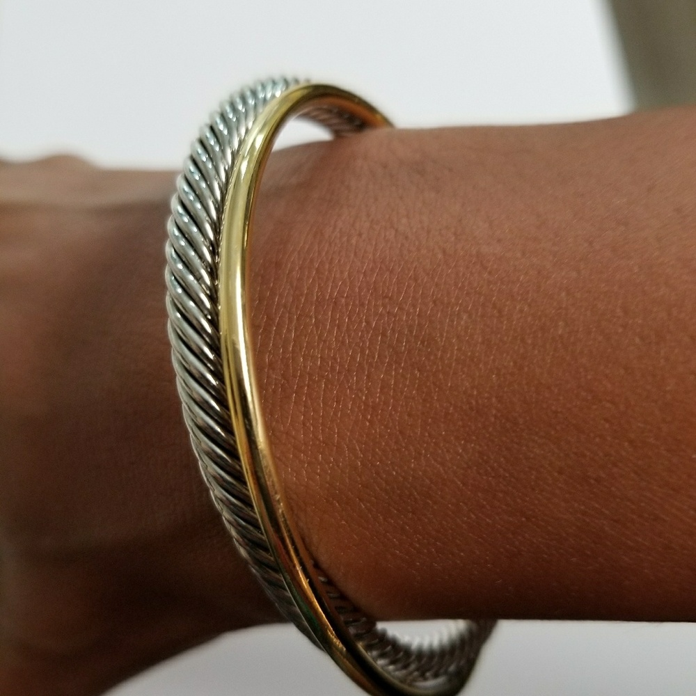 Cuff new two tone bracelet,gold/ Silver Plated,Bran New